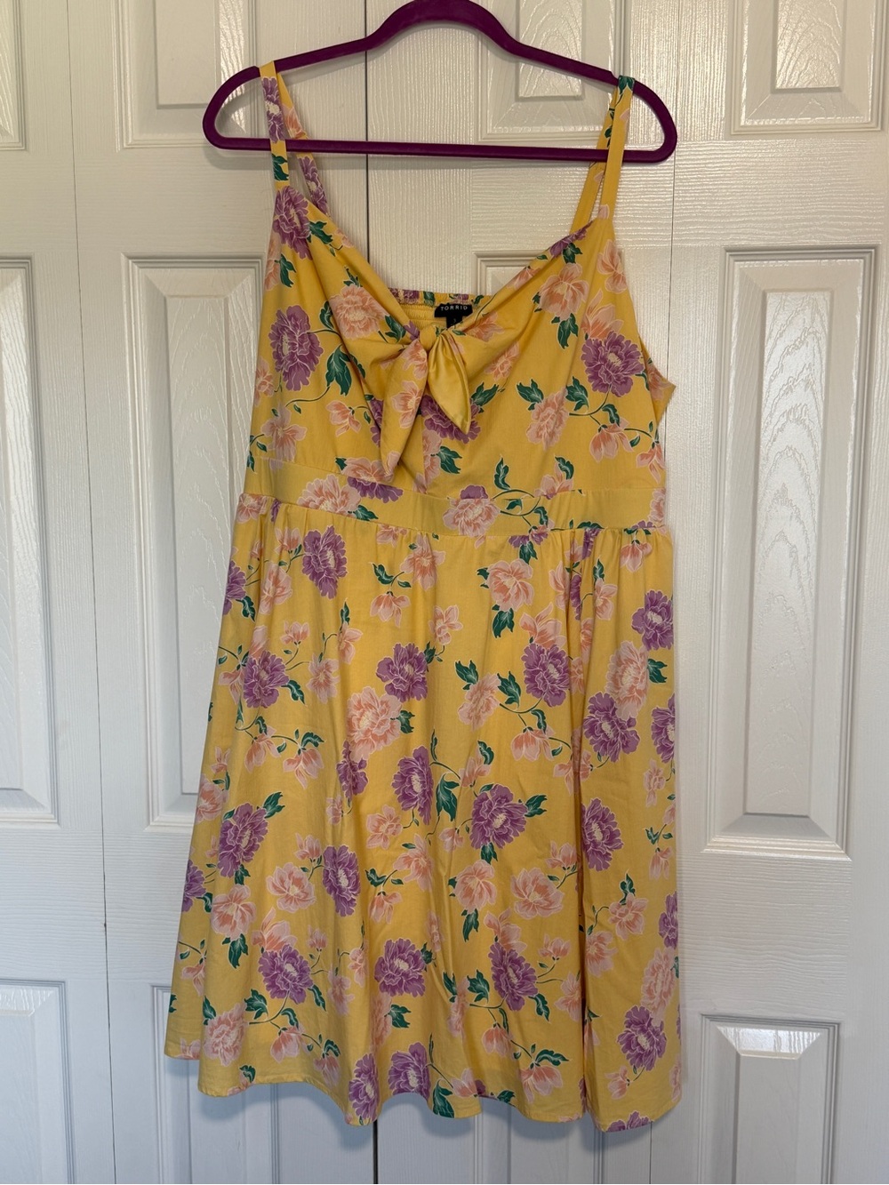 Torrid Yellow Floral Mini Dress